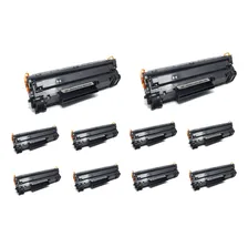 10 Toners CompatÃvel Cb435a Cb436a 285a P1005 P1102 1120 Tinta Preto Foto mini 1