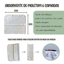 10 Un Absorvente Fralda Ecológica 6 Camadas Diurno Malana Eco Foto mini  3