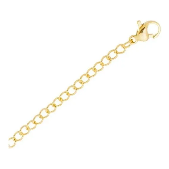 10 Unid. Extensor Colar Pulseira Corrente 5cm Banho Ouro 18k Cor Dourado Foto 1