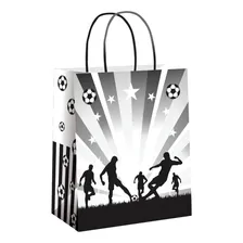 10 Unid Sacolinhas Personalizadas Lembrancinhas Aniversario Modelos Futebol Preto Foto mini 1