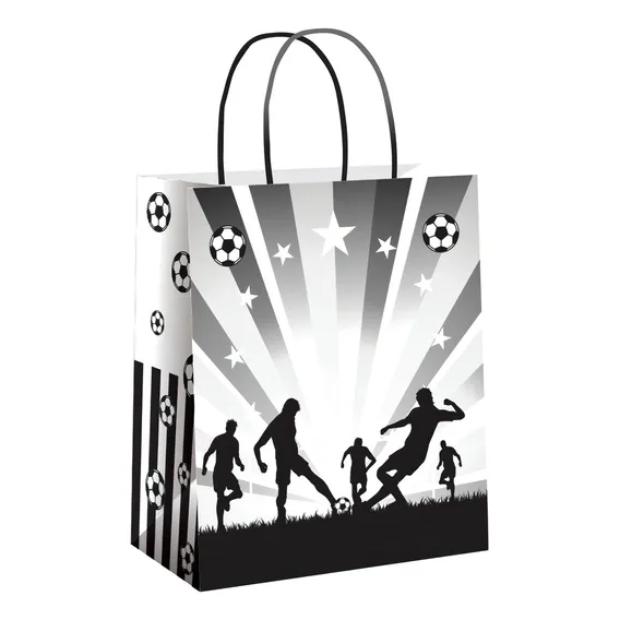 10 Unid Sacolinhas Personalizadas Lembrancinhas Aniversario Modelos Futebol Preto Foto 1