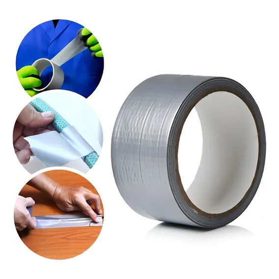 10 Unidades Fita Silver Tape 48 X 10 Metros Starfer Cor Cinza Liso Foto 1