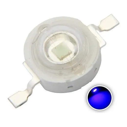 10 Unidades Power Led Chip 3w Diversas Cores Cor da luz Azul Actinico 3V Foto 1
