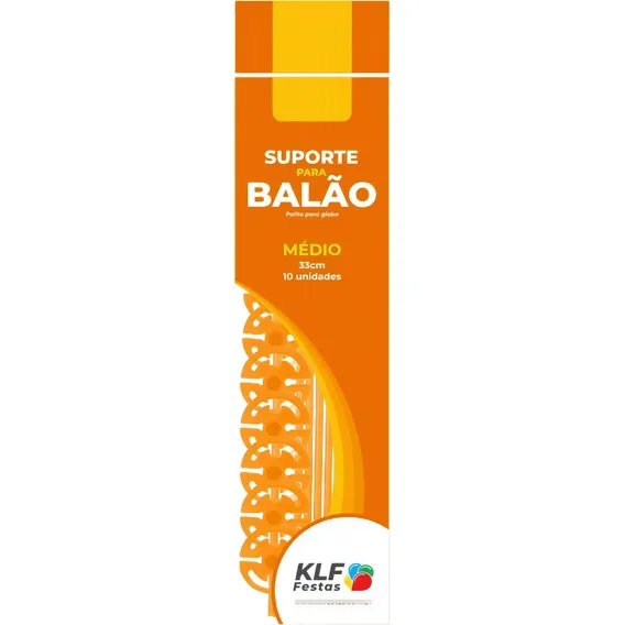10 Unidades - Vareta Pega Balão - Cor Neon Laranja - 33 Cm Foto 1