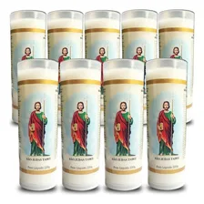 10 Vela Sete 7 Dias Votiva Pvc 220g Sao Judas Tadeu Foto  mini 1