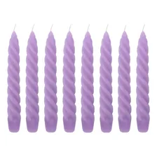 10 Velas Torcida 17 Cm Lilás Roxa Decoração Castiçal Foto mini 1