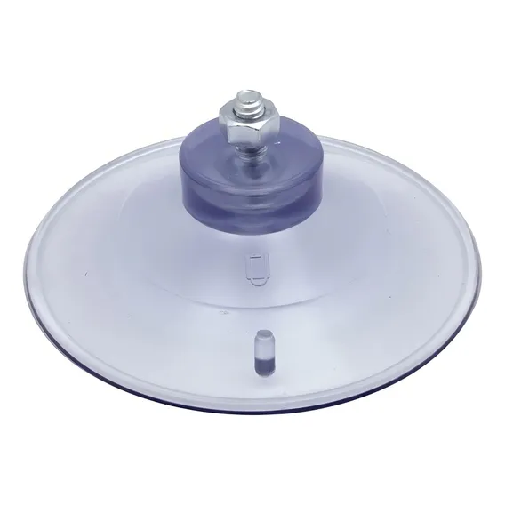 10 Ventosa De 90mm 9 Cm Em Pvc Cristal Com Parafuso E Porca Foto 1