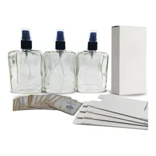 10 Vidros Perfume 100ml + Válvula + Caixa Premium + Rótulos Foto  mini 1