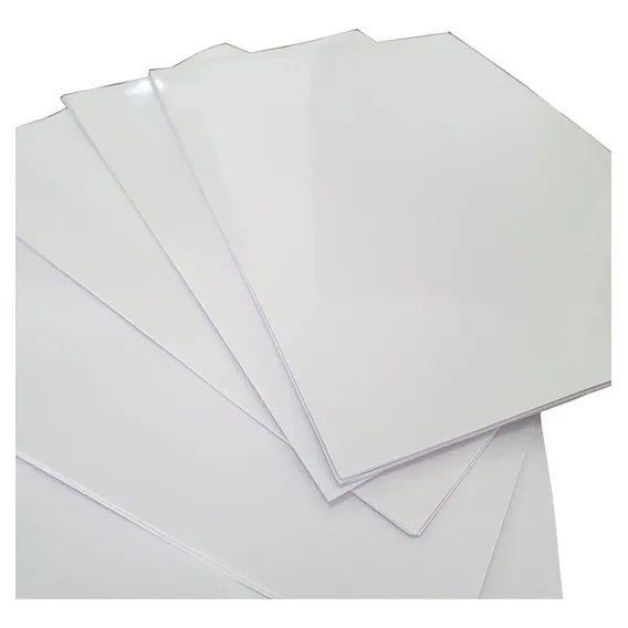 10 Vinil Laser Adesivo A4 Branco Brilho Fosco E Transparente Foto 1