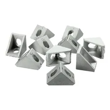 10 X Cantoneira Para Perfil 20x20mm Cor Prateado Foto mini 2