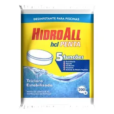 10 X Pastilha Para Piscinas Hcl Penta 5 Em 1 200g Hidroall Foto mini 1