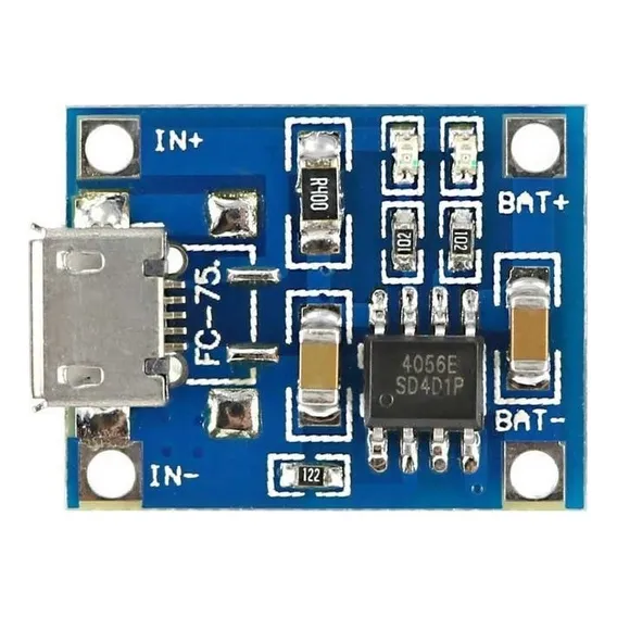 10 X Tp4056 Modulo Carregador Bateria Litio 1a 5v Micro Usb Foto 1