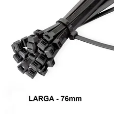 100 Abracadeira De Nylon Plastica Cinta 40cm Preta Larga Cor Preto Foto mini 2