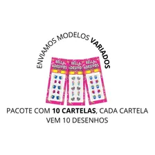 100 Adesivos De Unha 3d Com Joias Bella Adesivos, 10cartelas Foto mini 3