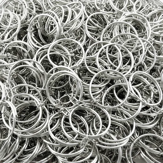 100 Argolas Para Chaveiro C/ Corrente - 20mm - Menor Preço! Foto 1