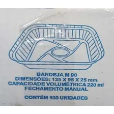 100 Bandeja AlumÃnio Com Tampa B090 220ml - Marmitinha (1cx) Foto mini 3