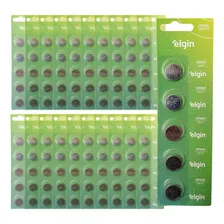 100 Bateria Pilha Moeda Cr1620 3v Elgin 20 Blister 5 Unidade Foto mini 1