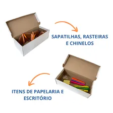 100 Caixas De Papelão Para Sapato Branca 28x12x9,5cm Foto mini 3