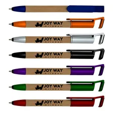 100 Caneta Preta Apoio Celular Touch Personalizada Tinta Ciano Foto mini 4