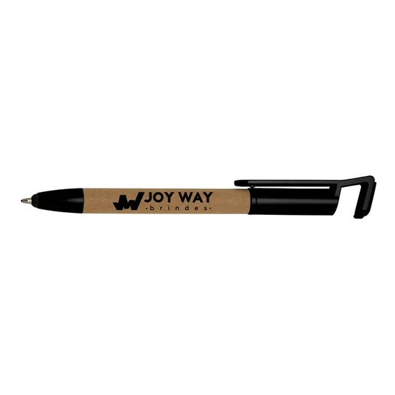 100 Caneta Preta Apoio Celular Touch Personalizada Tinta Ciano Foto 1
