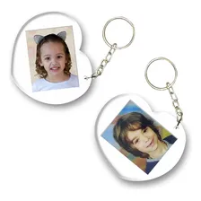100 Chaveiro Coração 3x4 Acrílico Para Personalizar Foto mini 1