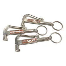 100 Chaveiros Com Abridor Martelo Personalizado Cor Metal Foto mini 2