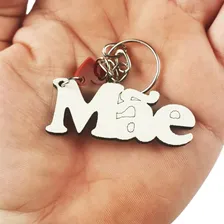 100 Chaveiros Coração Mãe Lembrancinha Dia Das Mães Especial Cor Branco Foto mini 2