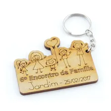100 Chaveiros Lembrancinha Mdf - Diversos - Família Foto  mini 1