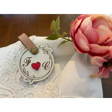 100 Chaveiros Lembrancinhas Casamento Com Aplique E Couro Foto mini 3