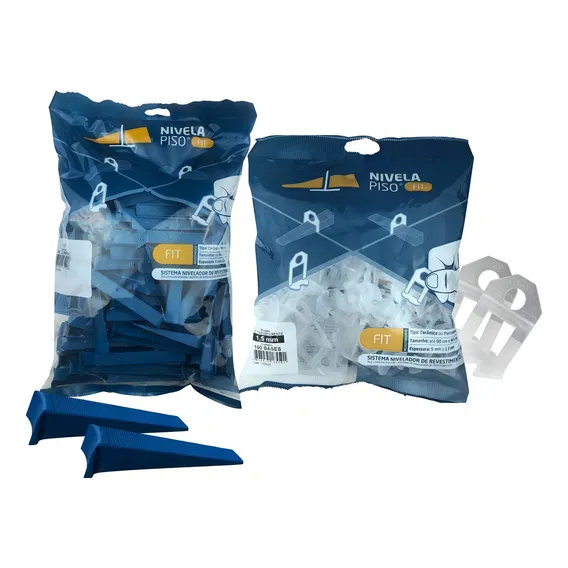 100 Clips Espaçador 2,0mm Nivelador Porcelanato + 100 Cunhas Foto 1