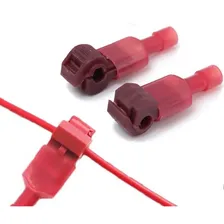 100 Conector Derivação Tipo T Vermelho Até 1,5 Emenda Rápida Foto  mini 1