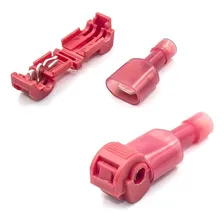 100 Conector Derivação Tipo T Vermelho Até 1,5 Emenda Rápida Foto mini  2