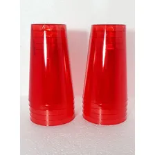 100 Copos AcrĂlico 300ml Lavável Descartável Vermelho Foto mini 2