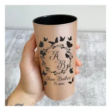 100 Copos Personalizados Long 320ml Inside Black Foto mini  3