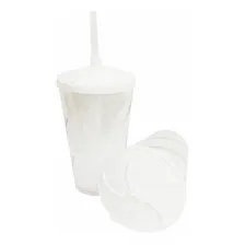 100 Copos Twister Tampa E Canudo 500ml Black Friday Cor Transparente Foto mini 1