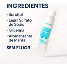 100 Creme Dental Natutys Tubo 7g Menta Hotel Ação Social Foto mini  3
