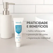 100 Creme Dental Natutys Tubo 7g Menta Hotel Ação Social Foto mini  2