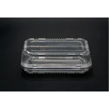 100 Embalagem Pote Doce Retangular Bolo Descartável S18 Cor Transparente Foto mini 4
