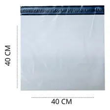 100 Envelope Plástico Correio Inviolável 40x40 Lacre Cor Branco Foto mini 3