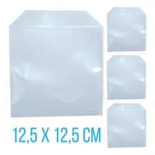 100 Envelopes De Plástico Transparente Liso Saquinho Para Embalar MĂdia Cd/dvd Saco Com Aba E Sem Cola 12,5x12,5cm Foto mini 4