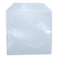 100 Envelopes De Plástico Transparente Liso Saquinho Para Embalar MĂdia Cd/dvd Saco Com Aba E Sem Cola 12,5x12,5cm Foto mini 1