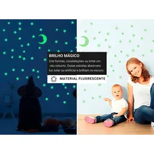 100 Estrelas Fluorescentes Neon Brilha No Escuro Teto e Parede Gadnic Foto mini 2