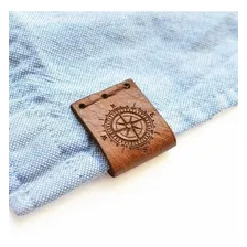 100 Etiqueta Couro Sintético Personalizada- Design Exclusivo Foto  mini 1