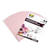 100 Folhas A4 Papel Sublimatico Resinado Fundo Rosa Foto mini 4