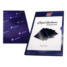 100 Folhas Papel Carbono 21x31cm Escritório Papel Azul A4 Foto mini 4