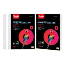 100 Folhas Papel Foto Glossy 180g A3 Brilho Prova Dagua Jojo Cor Branco Foto mini 1
