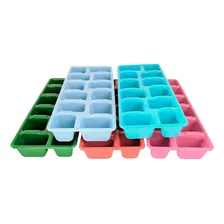 100 Forma Plástica De Gelo Cubo 12cavidades Atacado Cor Sortidas Foto mini  3