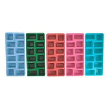 100 Forma Plástica De Gelo Cubo 12cavidades Atacado Cor Sortidas Foto  mini 1