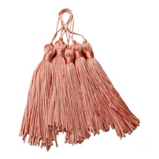 100 Franja Pingente Tassel Seda 8cm- Escolha A Cor Cor Salmão Foto mini 1