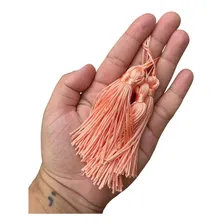 100 Franja Pingente Tassel Seda 8cm- Escolha A Cor Cor Salmão Foto mini 3
